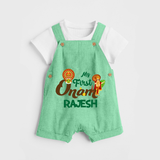 My First Onam Kathakali & King Mahabali Dungaree - GREEN - 0 - 5 Months Old (Chest 18")