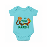 My First Onam Kathakali & King Mahabali Romper - ARCTIC BLUE - New Born (Chest 14")