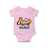 My First Onam Kathakali & King Mahabali Romper - BABY PINK - New Born (Chest 14")
