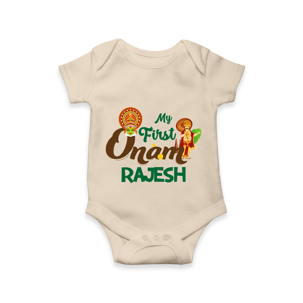 My First Onam Kathakali & King Mahabali Romper - IVORY - New Born (Chest 14")