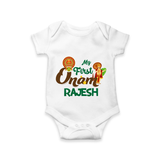 My First Onam Kathakali & King Mahabali Romper - WHITE - New Born (Chest 14")