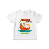 Onam Sadhya Is Here - Customised T-Shirt for kids - WHITE - 0-5Month Old (Chest 17")