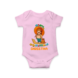 Onam Ashamsakal - Customised Onesies for kids - PINK - 0-3Month Old (Chest 16")