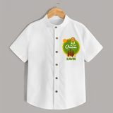 My First Onam Shirt for Baby | Personalized Baby Shirt for Onam Festivities - WHITE - 0 - 6 Months Old (Chest 23")