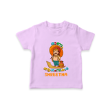 Onam Ashamsakal - Customised T-Shirt for kids - LILAC - 0-5Month Old (Chest 17")