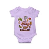 My First Onam Kerala Festival Icons Romper - LILAC - New Born (Chest 14")