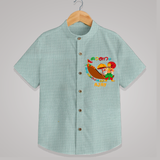 Onam Ashamsakal - Customised Cute Shirt for kids - ARCTIC BLUE - 0 - 6 Months Old (Chest 23")