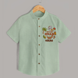 My First Onam Traditional Shirt | Custom Shirt for Celebrating Onam - MINT GREEN - 0 - 6 Months Old (Chest 23")