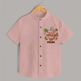 My First Onam Traditional Shirt | Custom Shirt for Celebrating Onam - PEACH - 0 - 6 Months Old (Chest 23")