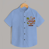 My First Onam Traditional Shirt | Custom Shirt for Celebrating Onam - SKY BLUE - 0 - 6 Months Old (Chest 23")