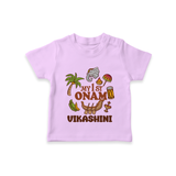 My First Onam Traditional T-Shirt | Custom T-Shirt for Celebrating Onam - LILAC - 0-5 Months Old (Chest 17")