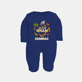My First Onam Kerala Festival Icons Full Body Suit - NAVY BLUE - New Born (Chest 7.5")