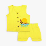 Onam - Customised Jabla for kids - YELLOW - 0-3 Month Old (Chest 9.8")