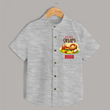 My First Onam Personalized Shirt | Custom Shirt to Celebrate Your Baby's First Onam - GREY - 0 - 6 Months Old (Chest 23")