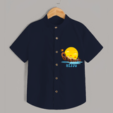 Onam - Customised Shirt for kids - NAVY BLUE - 0 - 6 Months Old (Chest 23")