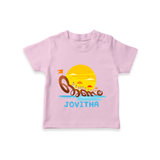 Onam - Customised T-Shirt for kids - PINK - 0-5Month Old (Chest 17")