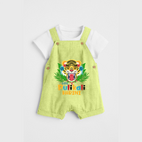 Little Pulikali - Customised Dungaree for kids - PASTEL GREEN - 0 - 5 Months Old (Chest 18")