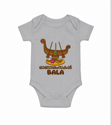 Kerala Snake Boat Festival Romper - GREY - New Born (Chest 14")