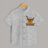 Onam Wishes Shirt | Personalized Baby Shirt for Onam Festival - GREY - 0 - 6 Months Old (Chest 23")