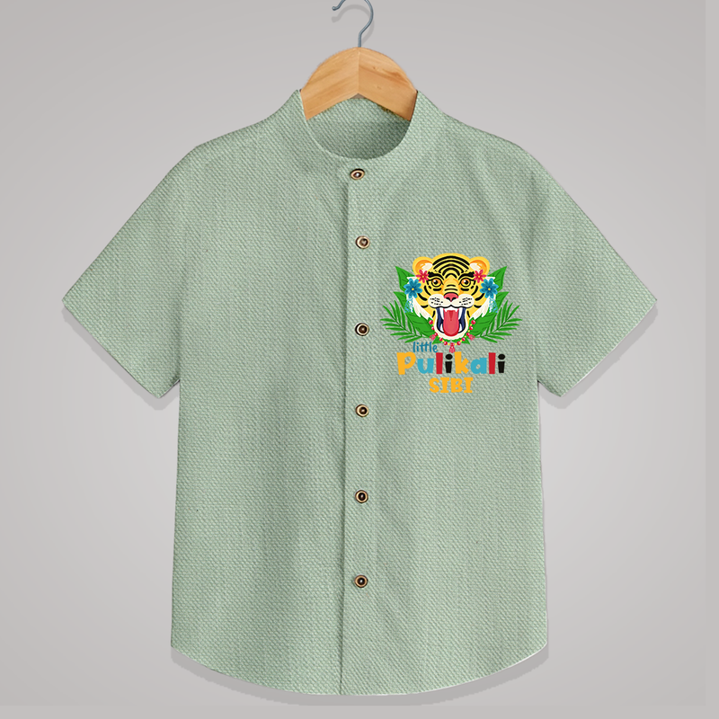 Little Pulikali - Customised Shirt for kids - MINT GREEN - 0 - 6 Months Old (Chest 23")