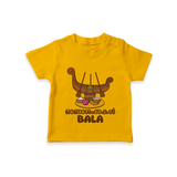 Kerala Snake Boat Festival T Shirt - CHROME YELLOW - 0-5 Months Old (Chest 17")