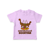 Onam Wishes T-Shirt | Personalized Baby T-Shirt for Onam Festival - LILAC - 0-5 Months Old (Chest 17")
