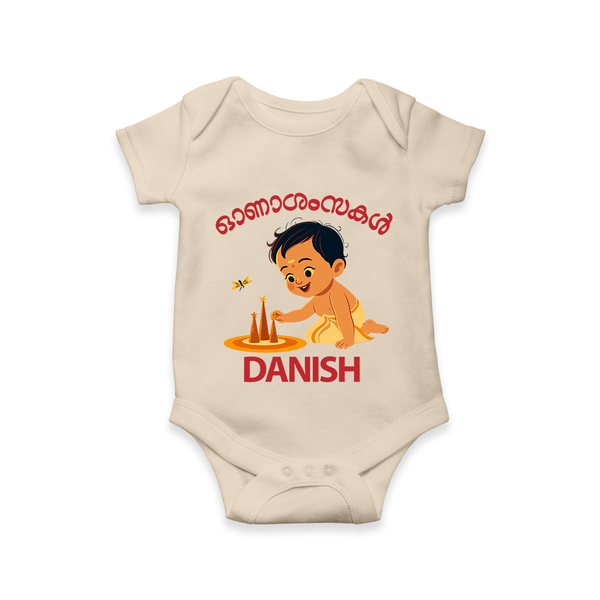 Little Pookalam Celebration Romper - IVORY - New Born (Chest 14")
