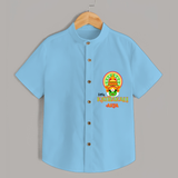 Little Kathakali - Customised Shirt for kids - SKY BLUE - 0 - 6 Months Old (Chest 23")