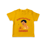 Little Pookalam Celebration T Shirt - CHROME YELLOW - 0-5 Months Old (Chest 17")