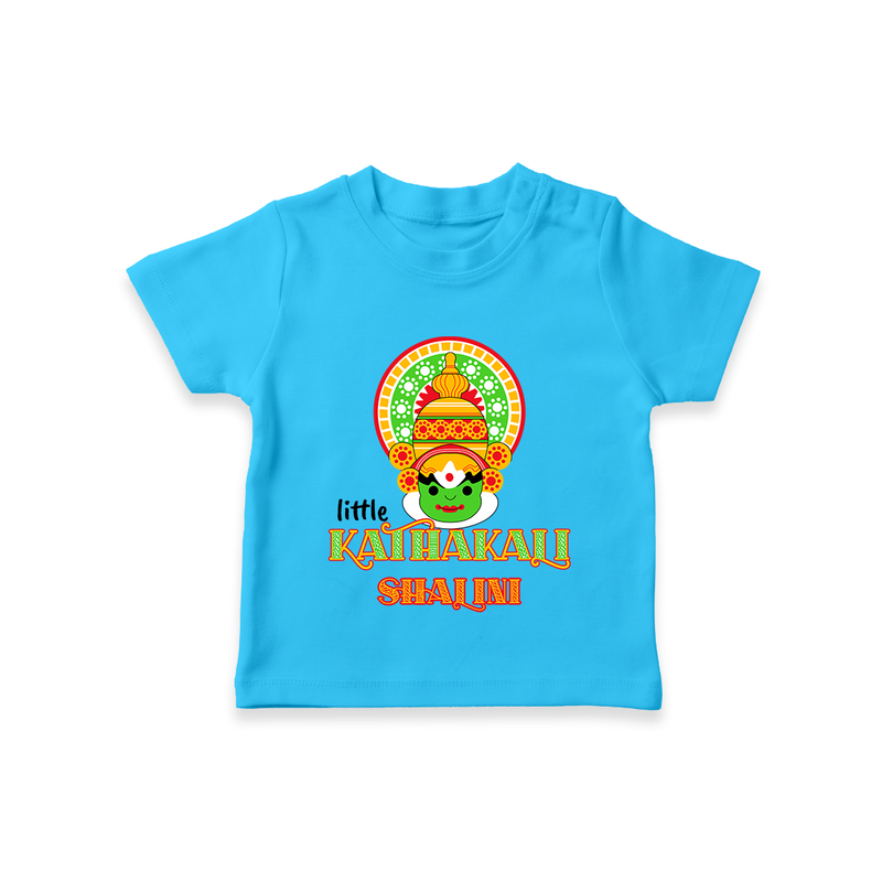 Little Kathakali - Customised T-Shirt for kids - SKY BLUE - 0-5Month Old (Chest 17")