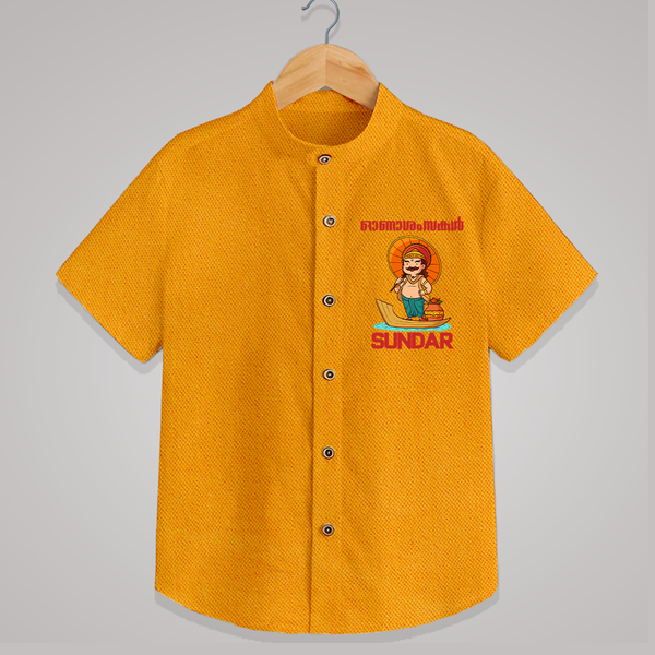 King Mahabali Welcome Shirt - CHROME YELLOW - 0 - 6 Months Old (Chest 23")
