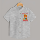 King Mahabali Welcome Shirt - GREY - 0 - 6 Months Old (Chest 23")