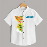 Kathakali Vibes - Customized Shirt For Kids - WHITE - 0-6 Month Old (Chest 23")