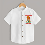 King Mahabali Welcome Shirt - WHITE - 0 - 6 Months Old (Chest 23")