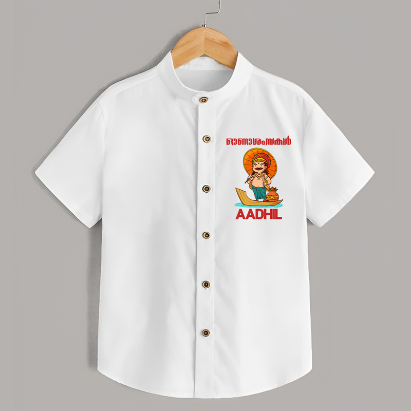 Onam Wishes Special Edition Shirt | Custom Baby Shirt for Onam - WHITE - 0 - 6 Months Old (Chest 23")