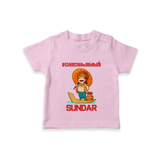 King Mahabali Welcome T Shirt - BABY PINK - 0-5 Months Old (Chest 17")