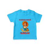 King Mahabali Welcome T Shirt - SKY BLUE - 0-5 Months Old (Chest 17")