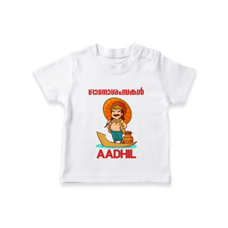 Onam Wishes Special Edition T-Shirt | Custom Baby T-Shirt for Onam - WHITE - 0-5 Months Old (Chest 17")