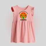 Kathakali Heritage Celebration Baby Frock - BABY PINK - 0 - 3 Months Old (Chest 17")