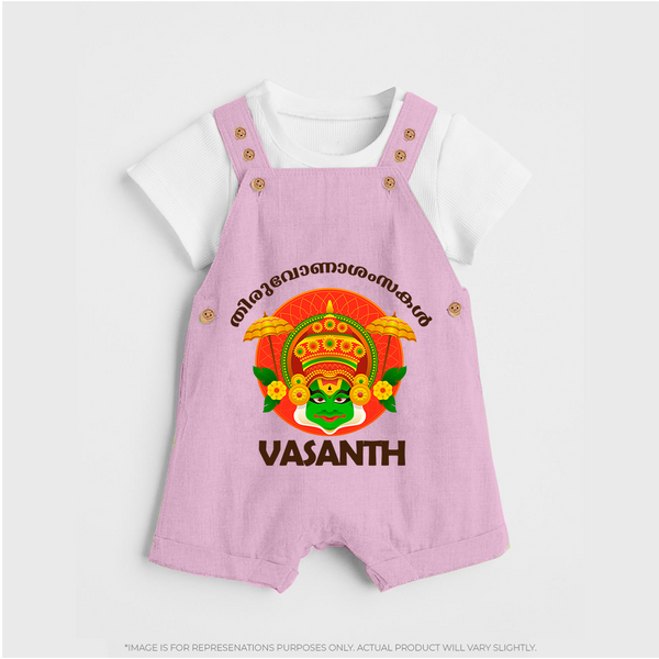 Kathakali Heritage Celebration Dungaree - BABY PINK - 0 - 5 Months Old (Chest 18")