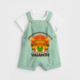 Kathakali Heritage Celebration Dungaree - MINT GREEN - 0 - 5 Months Old (Chest 18")