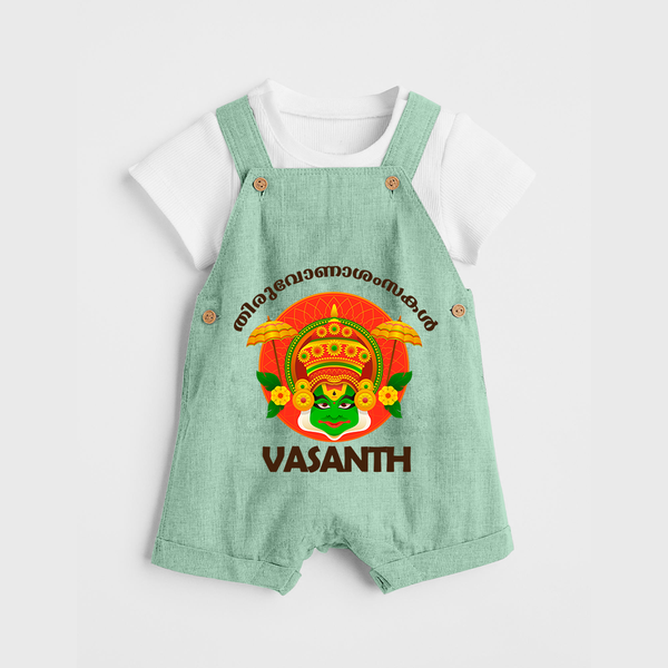 Kathakali Heritage Celebration Dungaree - MINT GREEN - 0 - 5 Months Old (Chest 18")