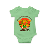 Thiruvonam Wishes Romper / Onesie | Custom Baby Romper / Onesie for Thiruvonam Celebration - GREEN - New Born (Chest 14")