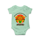 Thiruvonam Wishes Romper / Onesie | Custom Baby Romper / Onesie for Thiruvonam Celebration - MINT GREEN - New Born (Chest 14")