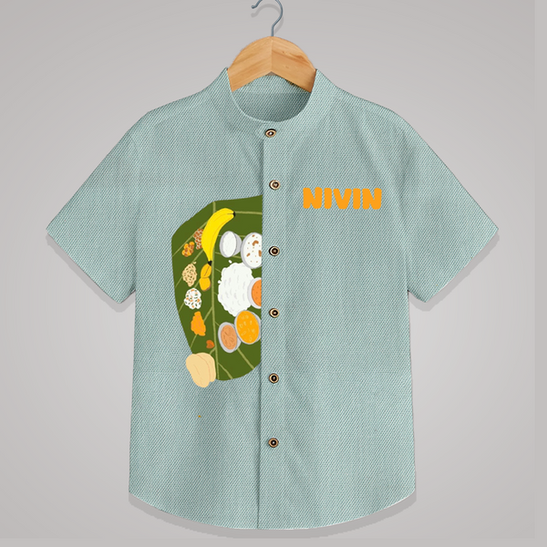 Celebrate Onam With Onam Sadhya - Customized Shirt For Kids - ARCTIC BLUE - 0-6 Month Old (Chest 23")