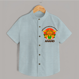 Thiruvonam Wishes Shirt | Custom Baby Shirt for Thiruvonam Celebration - ARCTIC BLUE - 0 - 6 Months Old (Chest 23")