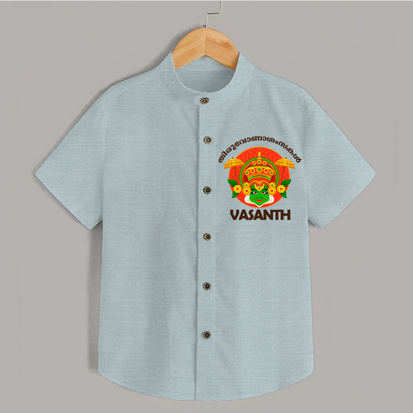 Kathakali Heritage Celebration Shirt - ARCTIC BLUE - 0 - 6 Months Old (Chest 23")