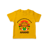 Thiruvonam Wishes T-Shirt | Custom Baby T-Shirt for Thiruvonam Celebration - CHROME YELLOW - 0-5 Months Old (Chest 17")
