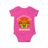 Thiruvonam Wishes Romper / Onesie | Custom Baby Romper / Onesie for Thiruvonam Celebration - HOT PINK - New Born (Chest 14")