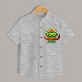 Happy Onam Wishes Shirt | Personalized Baby Shirt for Onam Festival - GREY - 0 - 6 Months Old (Chest 23")
